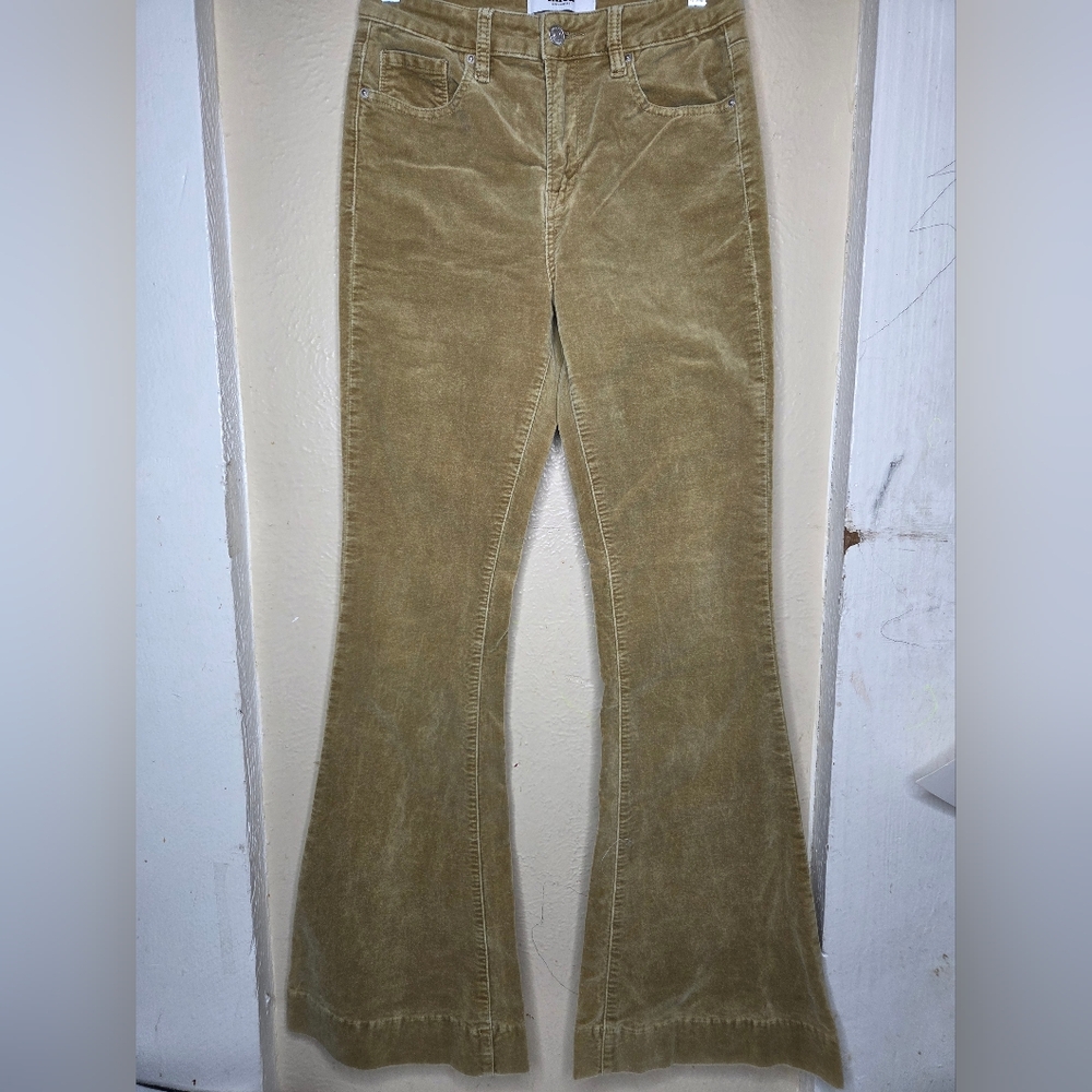 Mica Los Angeles Denim Size 28 Velvet Gold Hugh Rise Flare Leg Pant